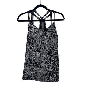 Fabletics‎ Mesh Tank Top Womens M Athletic Straps Breathable Abstract